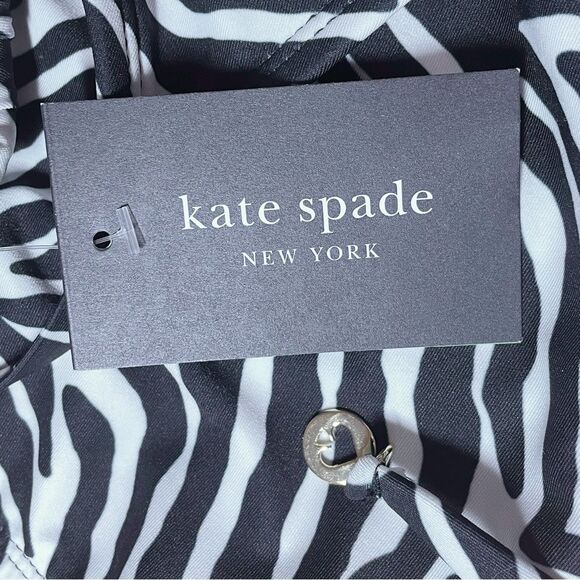 NWT Kate Spade Zebra Print Triangle Bikini Two Piece Swimsuit Women’s Size Large - Picture 6 of 11